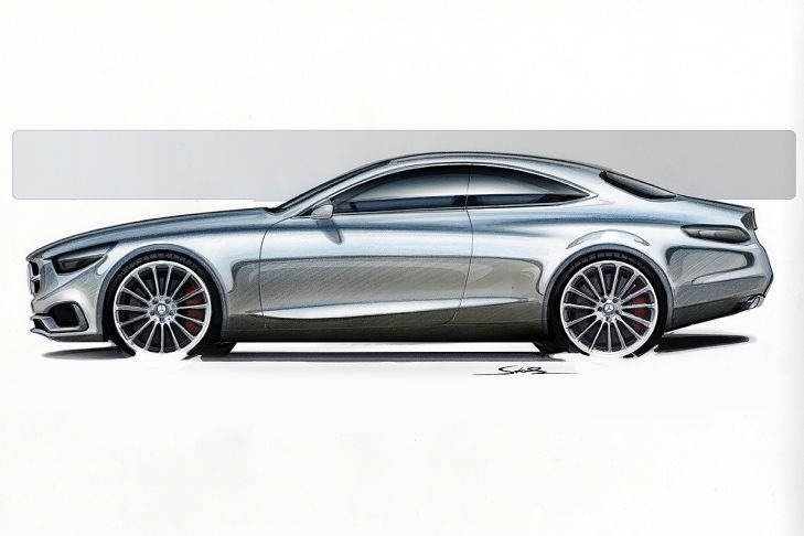 Mercedes S Class Coupe Sketch Unveiled Autocar India